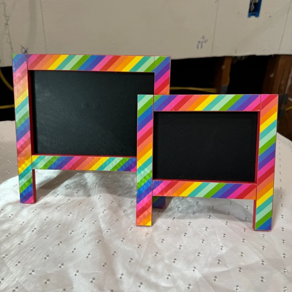 Qty 6 Tabletop Chalkboards Small and Medium